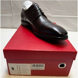Leizilei Mens Black Leather Oxford Wedding Dress Shoes Size 13.5 NEW